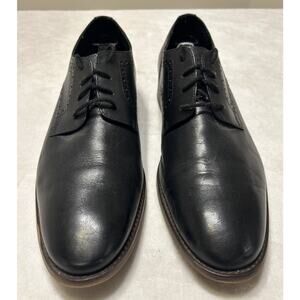 Bostonian Men’s Shoes Size 11.5 Black Oxford Leather Lace Up Cap Toe Comfort